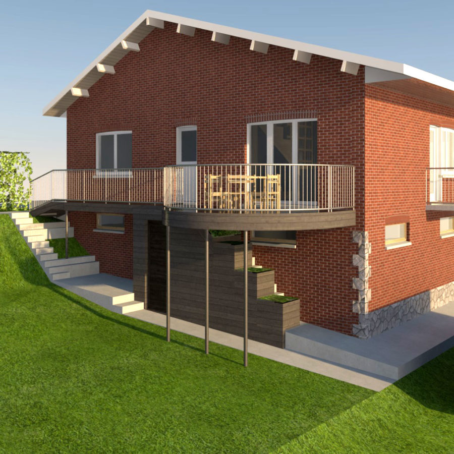 Transformations intérieures d’une habitation et création d’une terrasse sur pilotis – Jupille –